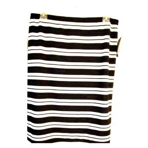 Grace Elements black and white stretch pencil skir